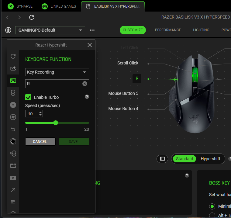 Razer mouse macro setup for AION 2 animation cancelling